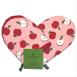 kate spade Pink and Red Apple Oven Mitts